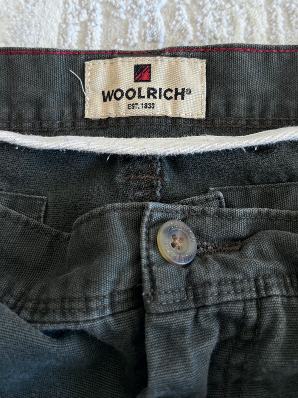 Woolrich Men’s Dark Loden Green Jeans 34/32